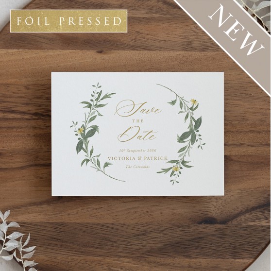 'Meadow Musings' Foil Press Save the Date