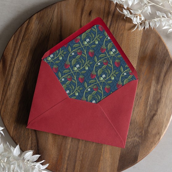 'Berry Sweet' Printed Envelope Liner with Envelope