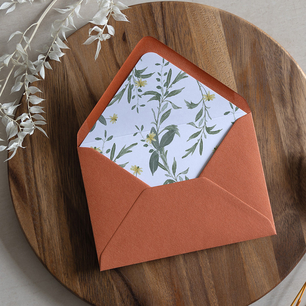 'Meadow Musings' Printed Envelope Liner with Envelope