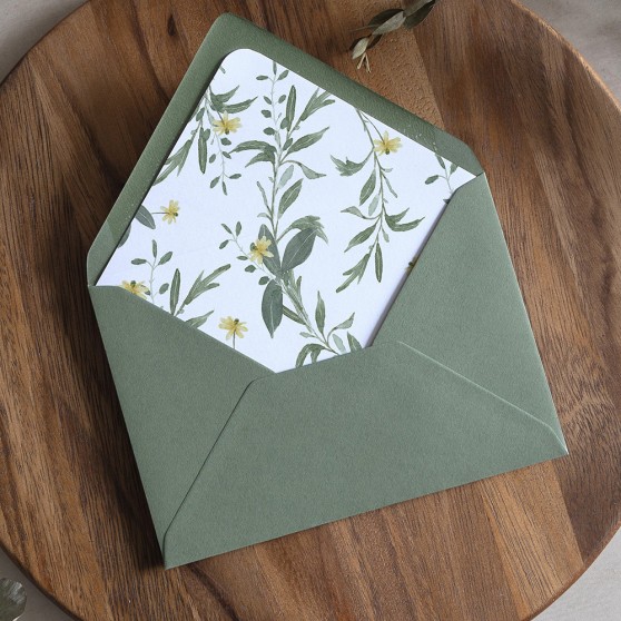 'Meadow Musings' Printed Envelope Liner with Envelope