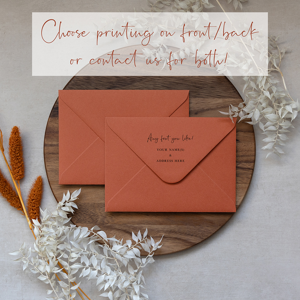 Orange Addressed Envelopes - Various Sizes