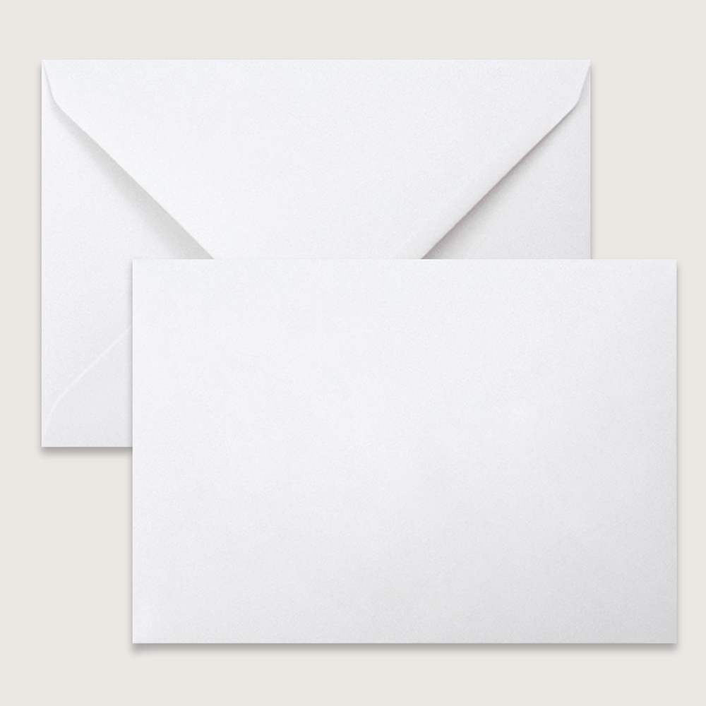 White V Flap Envelopes | C7, C6, 5x7