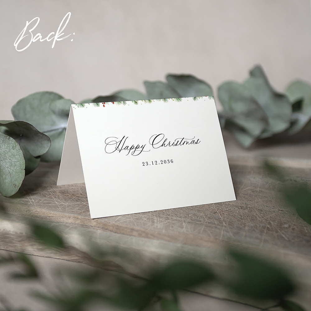 'Christmas Baubles' Menu Place Card