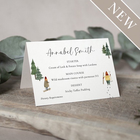 'Winter Wonderland' Menu Place Card