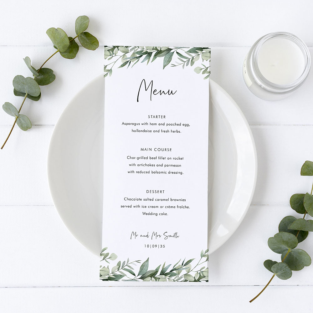 'Enchanting Eucalyptus' Slim Menu