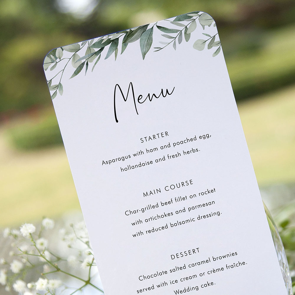 'Enchanting Eucalyptus' Slim Menu