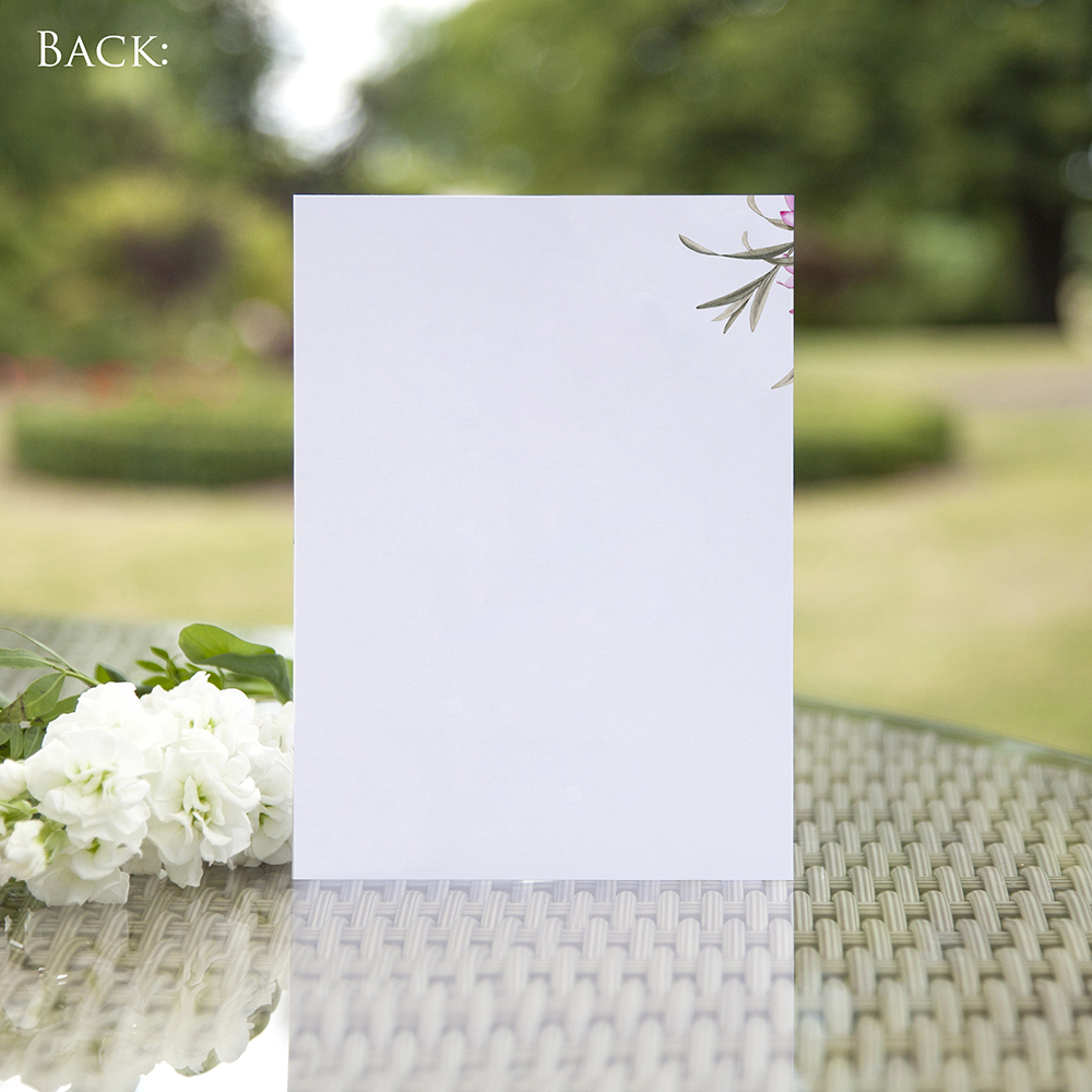 'Pink Botanical' Folded Order of Service