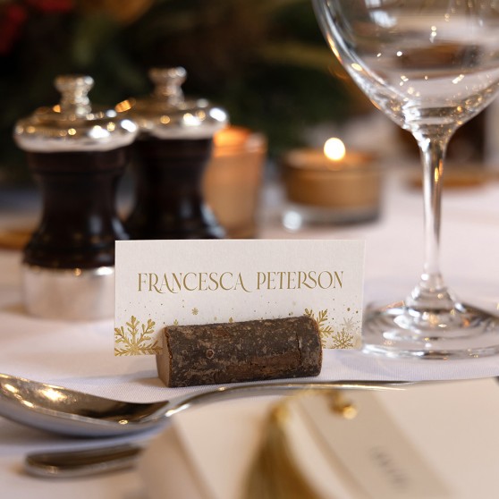 'Gold Snowflakes' Place Cards