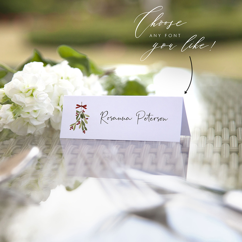 'Mistletoe' Place Cards