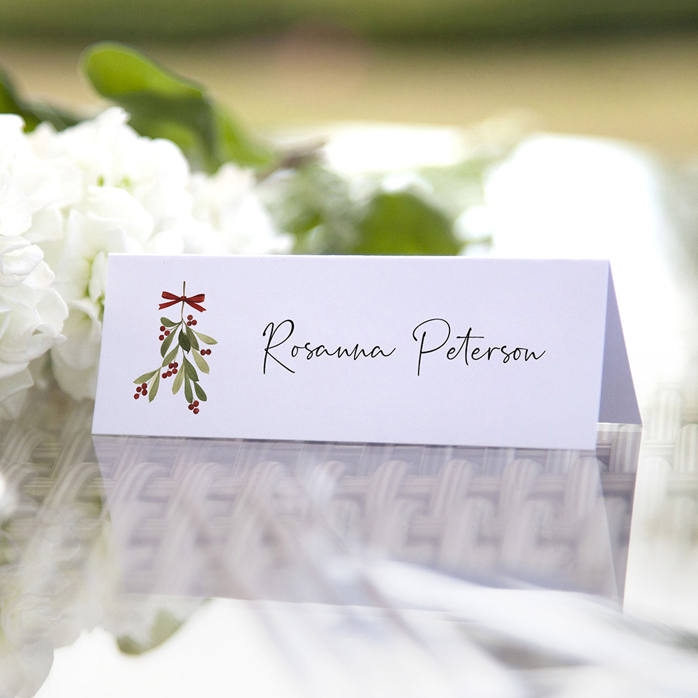 'Mistletoe' Place Cards