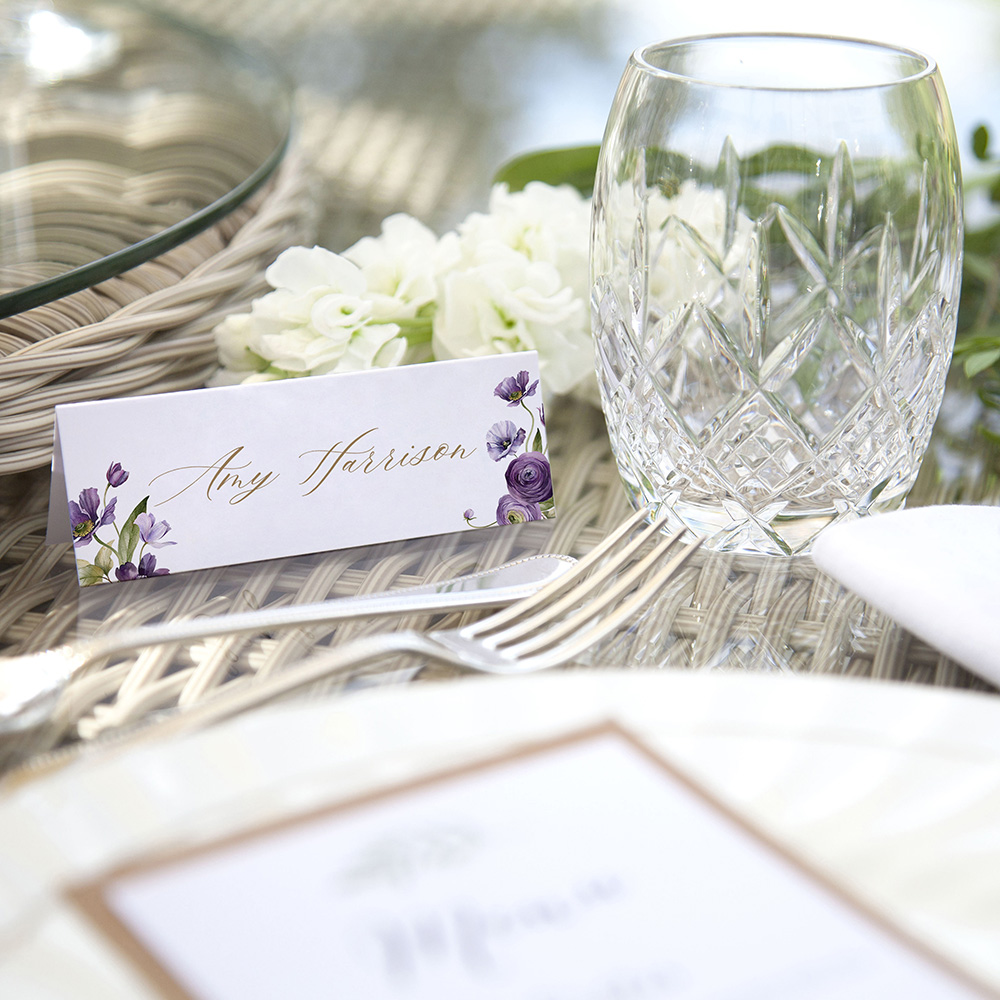 'Royal Blooms' Place Cards