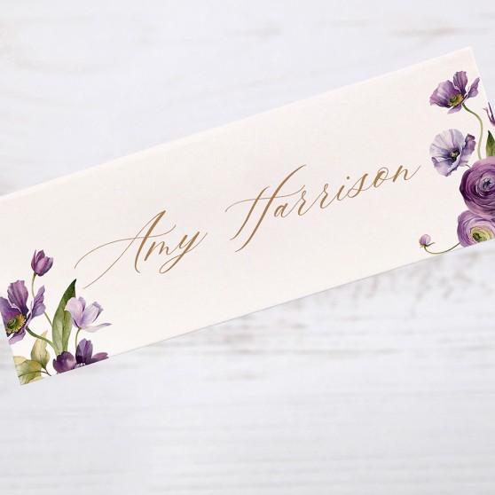 'Royal Blooms' Place Cards