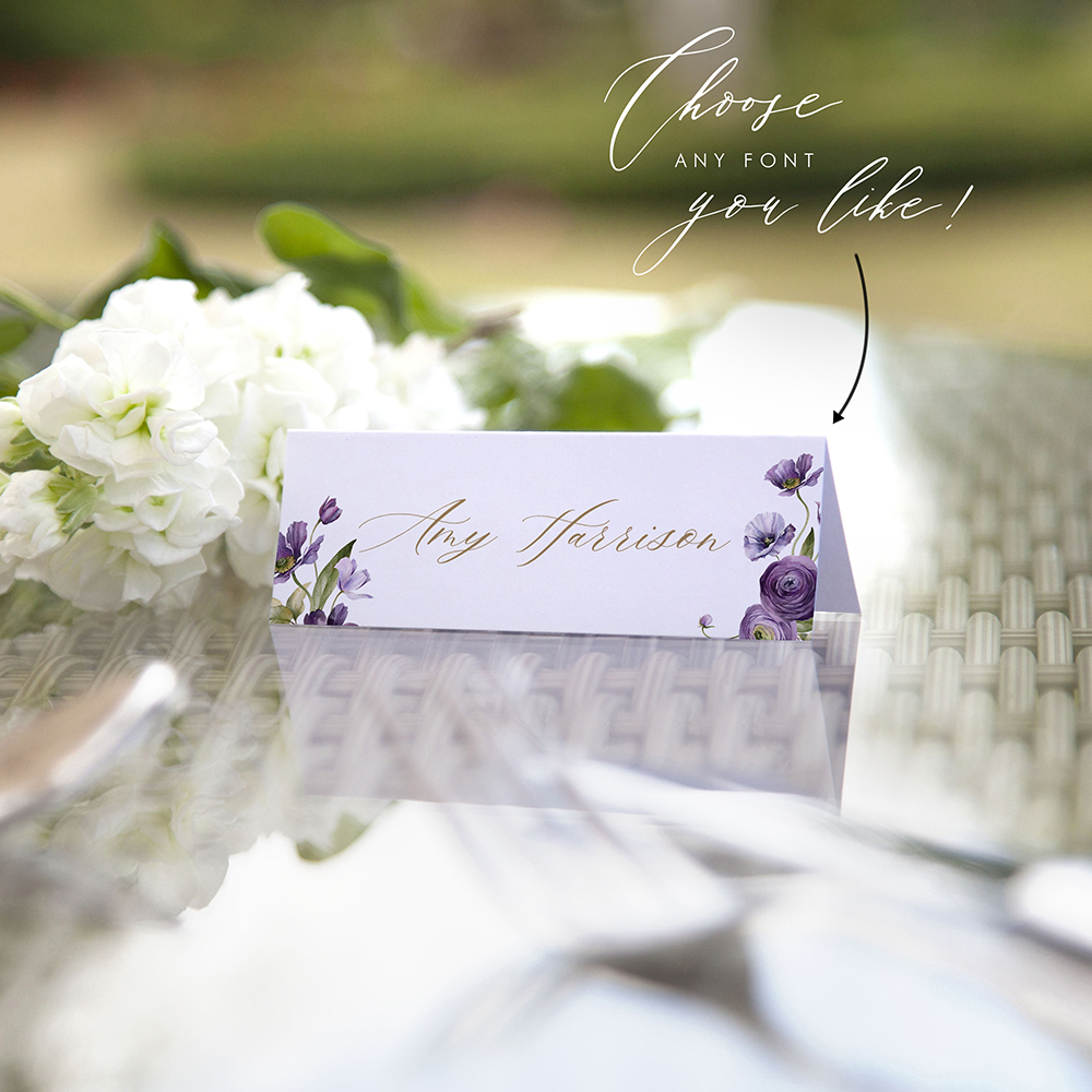 'Royal Blooms' Place Cards