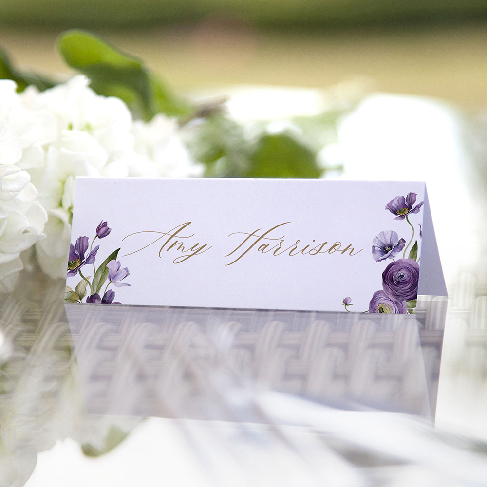 'Royal Blooms' Place Cards