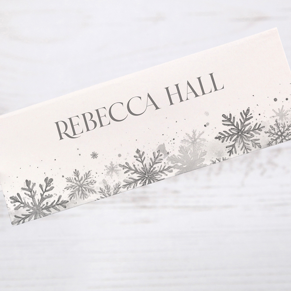 'Silver Snowflakes' Place Cards