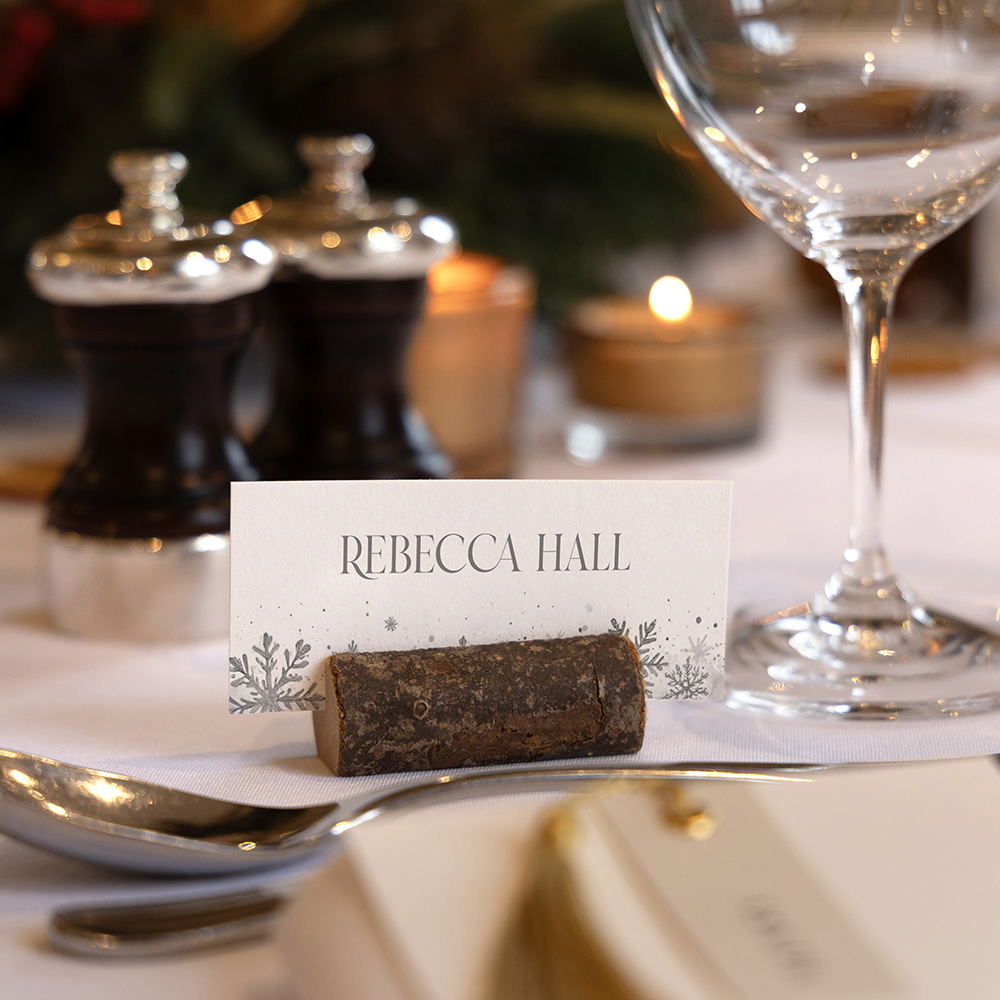 'Silver Snowflakes' Place Cards