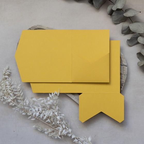 DIY 5x7" & A5 Indian Yellow Pocketfold Envelopes