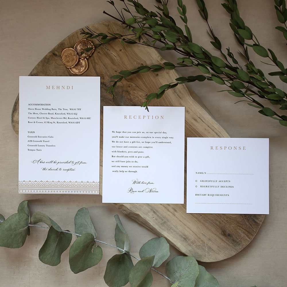 'Mandala' Pocketfold Wedding Invitation