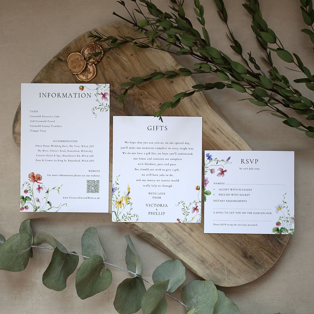 'Sweet Serenade' Pocketfold Wedding Invitation