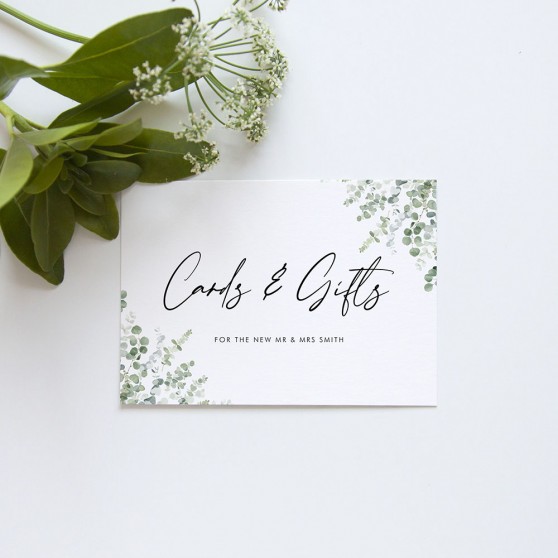 'Classic Eucalyptus CE11' Cards & Gifts Sign - A5/A4/A3