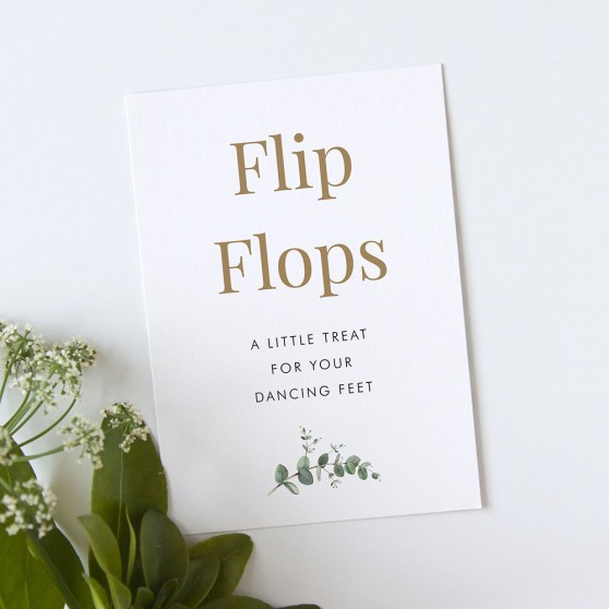 'Campagna Eucalyptus' Flip Flops Sign - A5/A4/A3