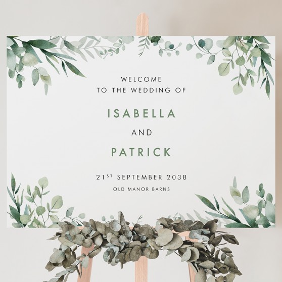 'Enchanting Eucalyptus' Welcome Sign A2/A1