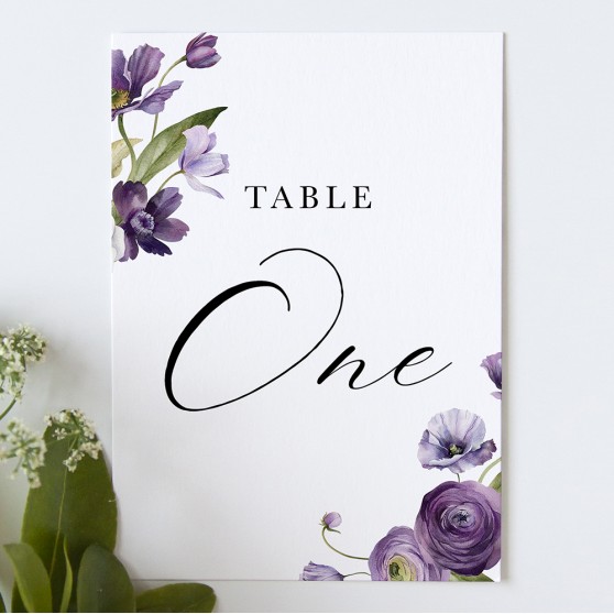 'Royal Blooms' Table Name/Number
