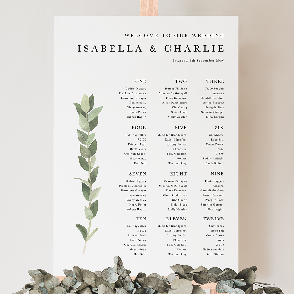 'Traditional Tuscany' Large White Table Plan A2/A1/A0