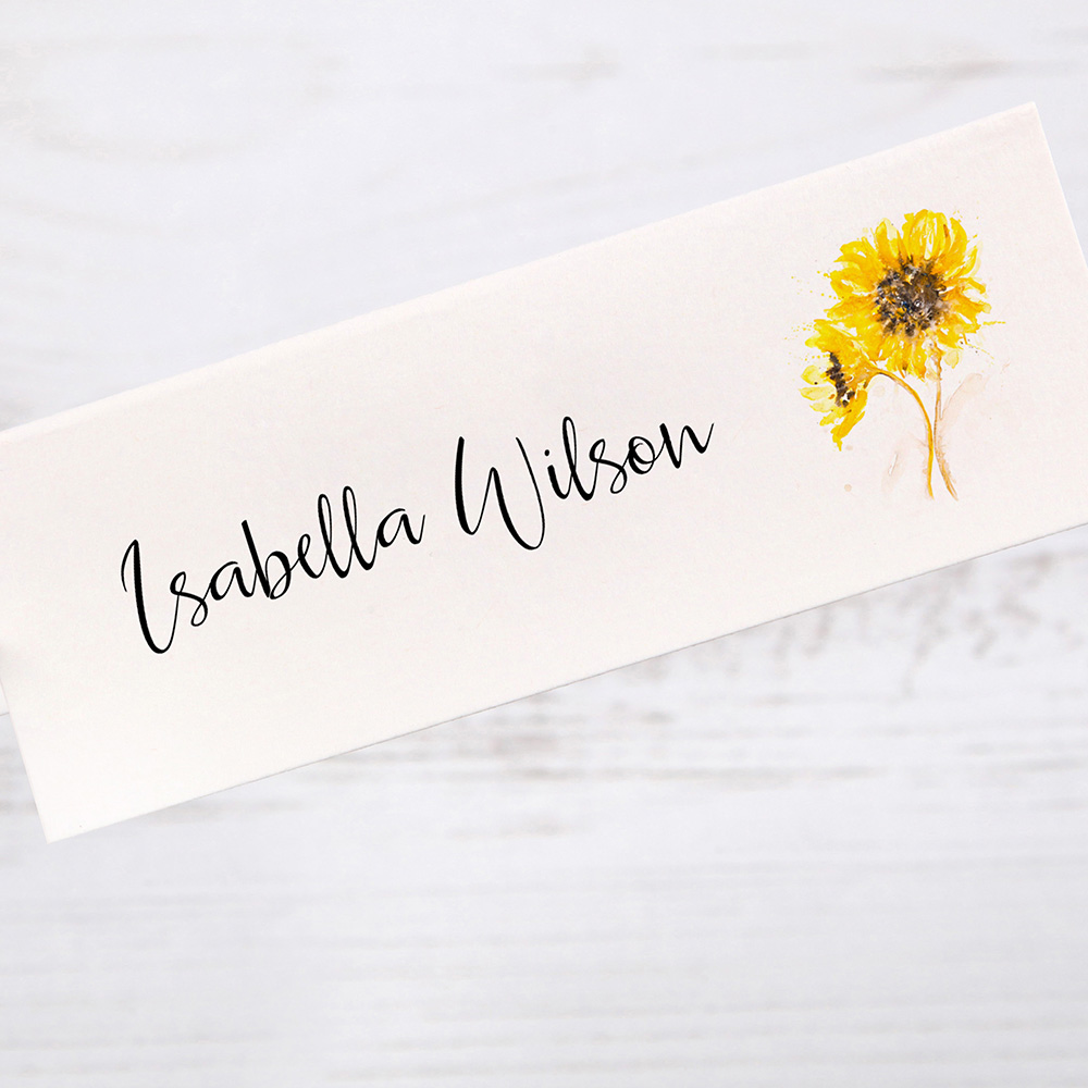 Sunflower' Place Name Cards, Bespoke