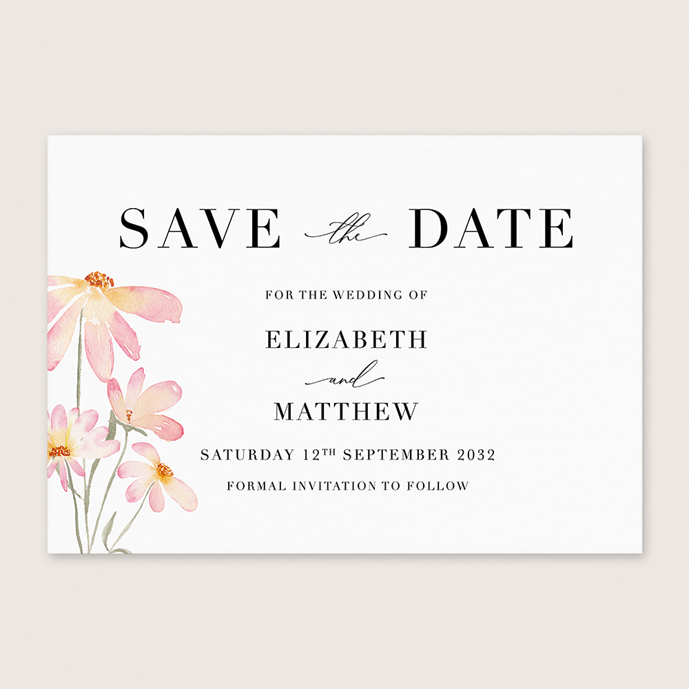 Pink Save the Date -  UK